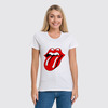 Заказать женскую футболку в Москве. Футболка классическая The Rolling Stones от Jimmy Flash - готовые дизайны и нанесение принтов.