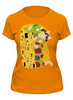 Заказать женскую футболку в Москве. Футболка классическая Gustav Klimt (пародия) от Print design  - готовые дизайны и нанесение принтов.