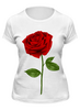 Заказать женскую футболку в Москве. Футболка классическая Роза в цвету от MikliBoom  - готовые дизайны и нанесение принтов.