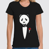 Заказать женскую футболку в Москве. Футболка классическая Panda Godfather от skynatural - готовые дизайны и нанесение принтов.