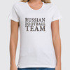 Заказать женскую футболку в Москве. Футболка классическая Russian Football Team от Антон Мишин - готовые дизайны и нанесение принтов.
