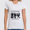 Заказать женскую футболку в Москве. Футболка классическая группа "Bad Company" от Fedor - готовые дизайны и нанесение принтов.