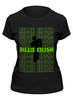 Заказать женскую футболку в Москве. Футболка классическая Billie Eilish логотип от Павел Павел - готовые дизайны и нанесение принтов.