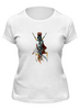 Заказать женскую футболку в Москве. Футболка классическая Harlequin от GeekFox  - готовые дизайны и нанесение принтов.
