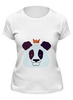 Заказать женскую футболку в Москве. Футболка классическая Король панда от cherdantcev - готовые дизайны и нанесение принтов.