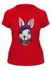 Заказать женскую футболку в Москве. Футболка классическая Кролик от Print design  - готовые дизайны и нанесение принтов.