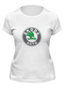 Заказать женскую футболку в Москве. Футболка классическая SKODA от DESIGNER   - готовые дизайны и нанесение принтов.