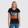 Заказать женскую футболку в Москве. Футболка классическая Basquiat / Баския от Just kidding - готовые дизайны и нанесение принтов.