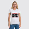 Заказать женскую футболку в Москве. Футболка классическая Burn! от gopotol - готовые дизайны и нанесение принтов.