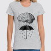 Заказать женскую футболку в Москве. Футболка классическая Brain rain от geekbox - готовые дизайны и нанесение принтов.