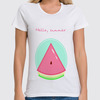 Заказать женскую футболку в Москве. Футболка классическая watermelon's paradise от Kerrie Compodoniko - готовые дизайны и нанесение принтов.