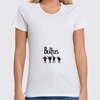 Заказать женскую футболку в Москве. Футболка классическая The Beatles от YellowCloverShop - готовые дизайны и нанесение принтов.