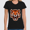 Заказать женскую футболку в Москве. Футболка классическая Tiger от Polilog - готовые дизайны и нанесение принтов.