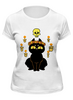 Заказать женскую футболку в Москве. Футболка классическая Чёрная кошка от Amerikanka - готовые дизайны и нанесение принтов.
