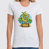 Заказать женскую футболку в Москве. Футболка классическая DNAtechnology white t-shirt от Alcochat - готовые дизайны и нанесение принтов.