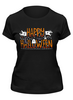 Заказать женскую футболку в Москве. Футболка классическая Happy Halloween от balden - готовые дизайны и нанесение принтов.