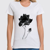 Заказать женскую футболку в Москве. Футболка классическая Черная роза от queen  - готовые дизайны и нанесение принтов.