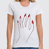 Заказать женскую футболку в Москве. Футболка классическая Женская рука от Wax  - готовые дизайны и нанесение принтов.