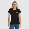 Заказать женскую футболку в Москве. Футболка классическая Black BRATVA female shirt от svetabratva@gmail.com - готовые дизайны и нанесение принтов.