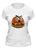 Заказать женскую футболку в Москве. Футболка классическая Гамбургер от THE_NISE  - готовые дизайны и нанесение принтов.