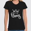 Заказать женскую футболку в Москве. Футболка классическая Queen от fashionsallymagazine@gmail.com - готовые дизайны и нанесение принтов.