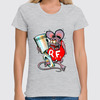 Заказать женскую футболку в Москве. Футболка классическая Evil Mouse от Leichenwagen - готовые дизайны и нанесение принтов.