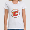 Заказать женскую футболку в Москве. Футболка классическая Calgary Flames от kspsshop - готовые дизайны и нанесение принтов.