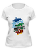 Заказать женскую футболку в Москве. Футболка классическая Minecraft world от AJIUK - готовые дизайны и нанесение принтов.