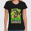 Заказать женскую футболку в Москве. Футболка классическая PLANTS VS ZOMBIES от geekbox - готовые дизайны и нанесение принтов.