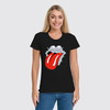 Заказать женскую футболку в Москве. Футболка классическая The Rolling Stones от Romanova - готовые дизайны и нанесение принтов.