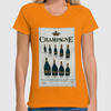 Заказать женскую футболку в Москве. Футболка классическая Шампань от ElenaE  - готовые дизайны и нанесение принтов.