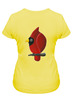Заказать женскую футболку в Москве. Футболка классическая Птица кардинал с мимозой от Владимир - готовые дизайны и нанесение принтов.