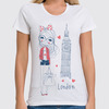 Заказать женскую футболку в Москве. Футболка классическая Лондон от Ирина - готовые дизайны и нанесение принтов.