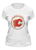 Заказать женскую футболку в Москве. Футболка классическая Calgary Flames от kspsshop - готовые дизайны и нанесение принтов.