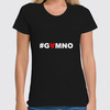 Заказать женскую футболку в Москве. Футболка классическая #GAMNO от Денис Шубин - готовые дизайны и нанесение принтов.