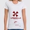 Заказать женскую футболку в Москве. Футболка классическая Resident Evil: Umbrella Corporation от game-fan - готовые дизайны и нанесение принтов.