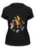 Заказать женскую футболку в Москве. Футболка классическая Кубик Рубика от printik - готовые дизайны и нанесение принтов.