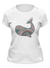 Заказать женскую футболку в Москве. Футболка классическая Счастливый кит от axenova-n@yandex.ru - готовые дизайны и нанесение принтов.