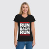 Заказать женскую футболку в Москве. Футболка классическая Run вася run от cherdantcev - готовые дизайны и нанесение принтов.