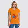 Заказать женскую футболку в Москве. Футболка классическая Clockwork orange от YellowCloverShop - готовые дизайны и нанесение принтов.