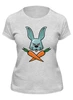Заказать женскую футболку в Москве. Футболка классическая Team rabbit от skynatural - готовые дизайны и нанесение принтов.
