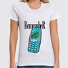 Заказать женскую футболку в Москве. Футболка классическая Remember от Юлиан Власов - готовые дизайны и нанесение принтов.