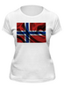 Заказать женскую футболку в Москве. Футболка классическая I love Norway от rybakalexcom - готовые дизайны и нанесение принтов.