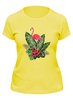 Заказать женскую футболку в Москве. Футболка классическая Розовый фламинго (1) от T-shirt print  - готовые дизайны и нанесение принтов.