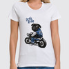 Заказать женскую футболку в Москве. Футболка классическая ✪Lets Ride Pug✪ от balden - готовые дизайны и нанесение принтов.
