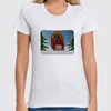 Заказать женскую футболку в Москве. Футболка классическая Дом в лесу от mrs-snit@yandex.ru - готовые дизайны и нанесение принтов.