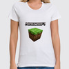 Заказать женскую футболку в Москве. Футболка классическая Minecraft - Куб от klip - готовые дизайны и нанесение принтов.