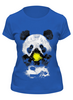 Заказать женскую футболку в Москве. Футболка классическая Панда в маске от printik - готовые дизайны и нанесение принтов.