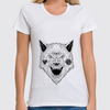 Заказать женскую футболку в Москве. Футболка классическая Серый волк от YellowCloverShop - готовые дизайны и нанесение принтов.
