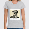 Заказать женскую футболку в Москве. Футболка классическая Dr. Lenin от joseph - готовые дизайны и нанесение принтов.